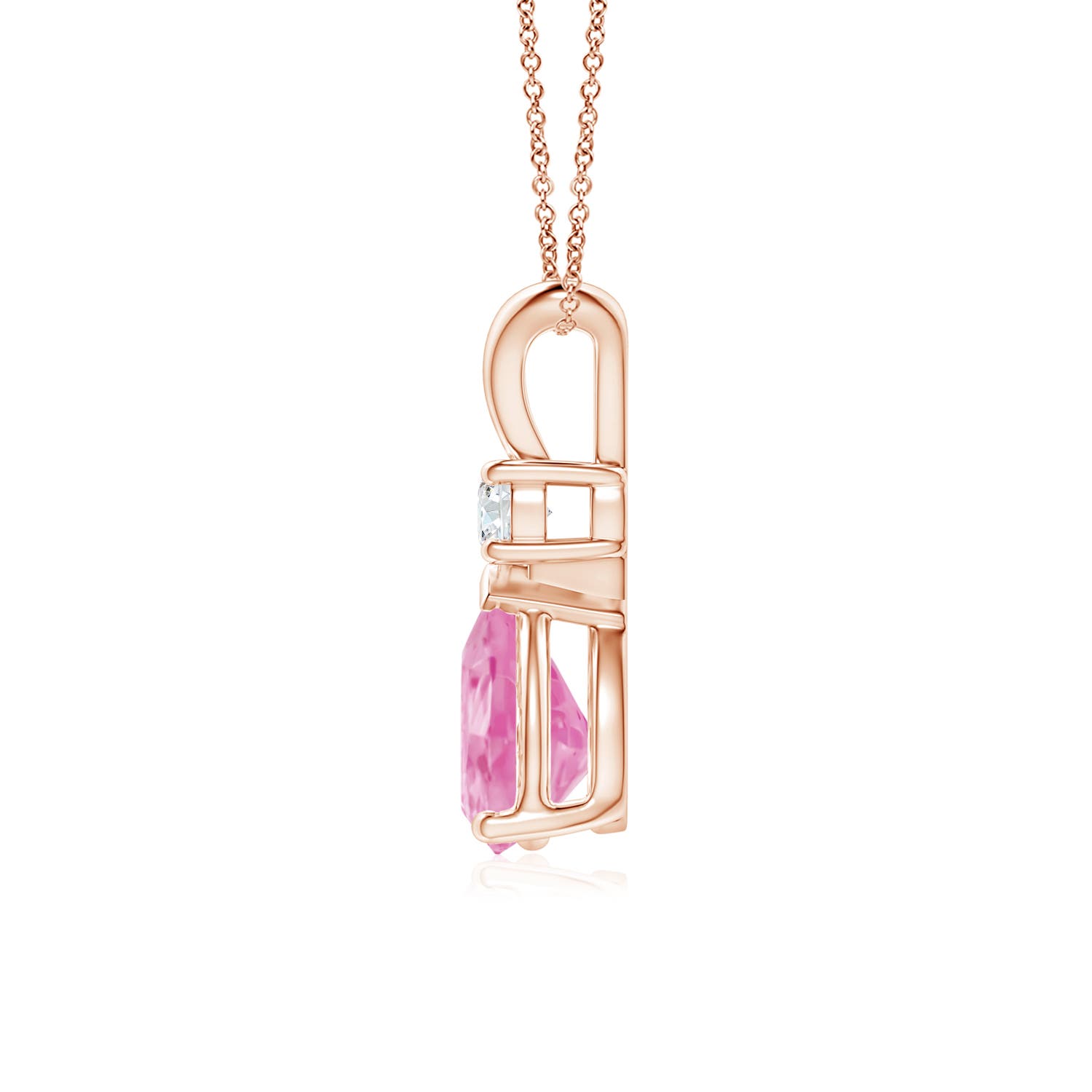 A - Pink Sapphire / 1.36 CT / 14 KT Rose Gold