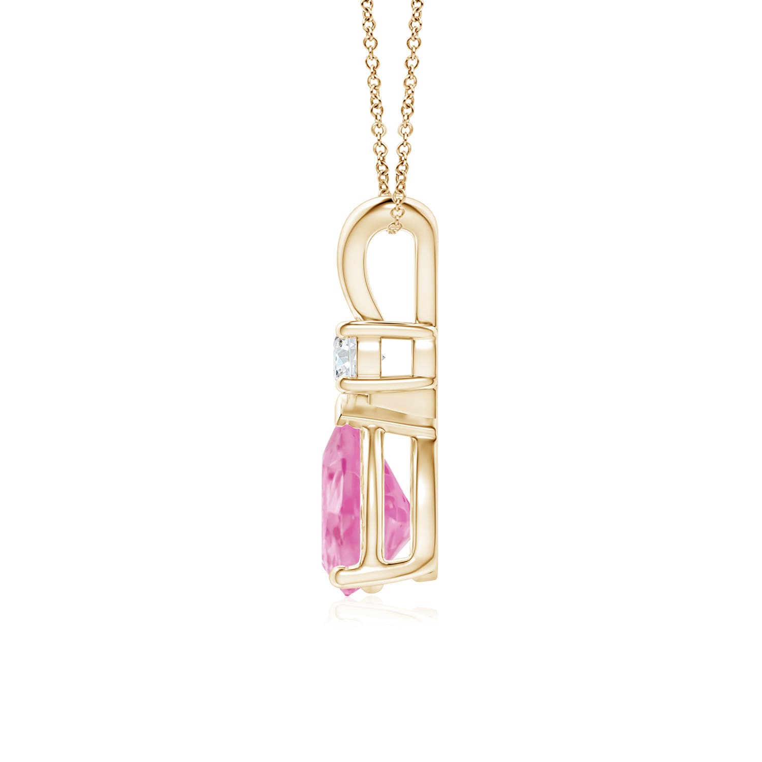 A - Pink Sapphire / 1.36 CT / 14 KT Yellow Gold