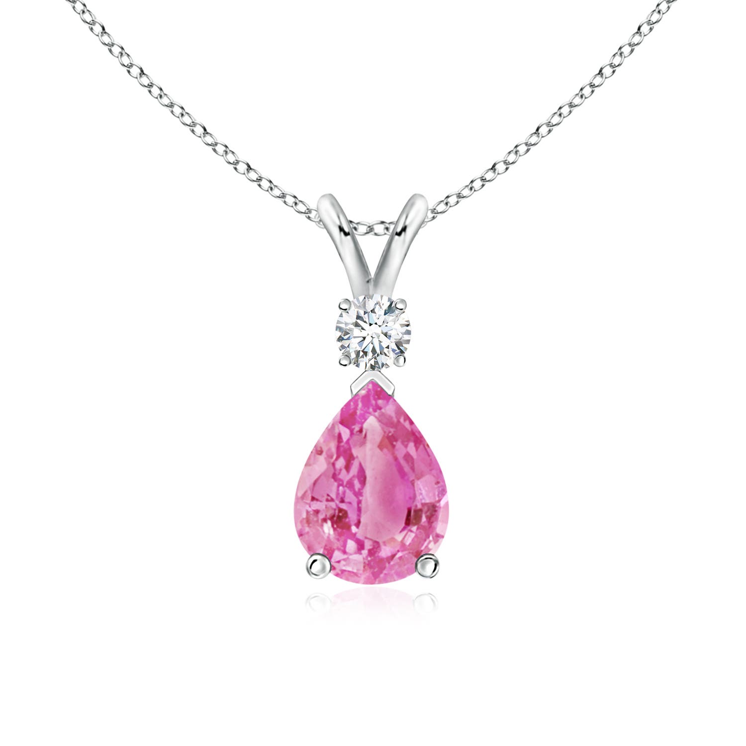 AA - Pink Sapphire / 1.36 CT / 14 KT White Gold