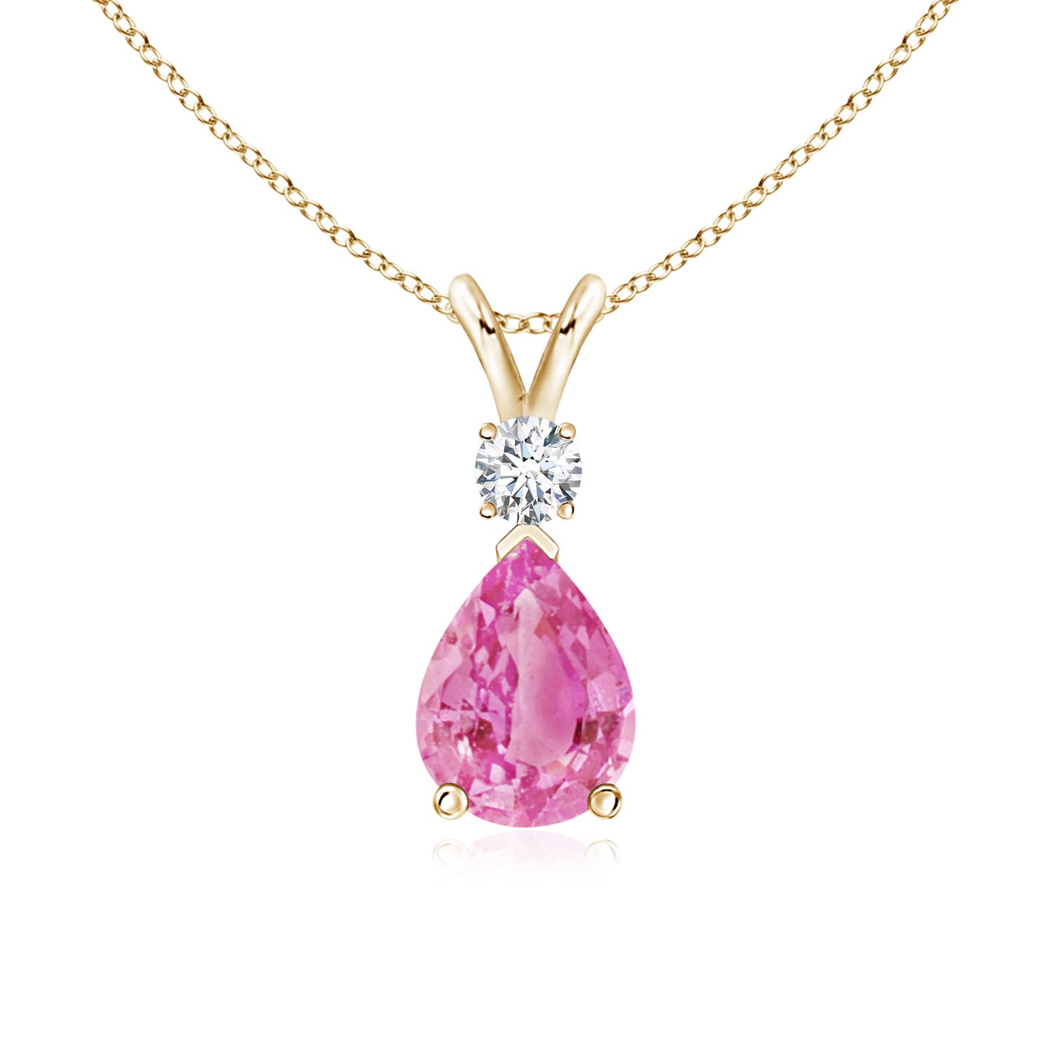 AA - Pink Sapphire / 1.36 CT / 14 KT Yellow Gold