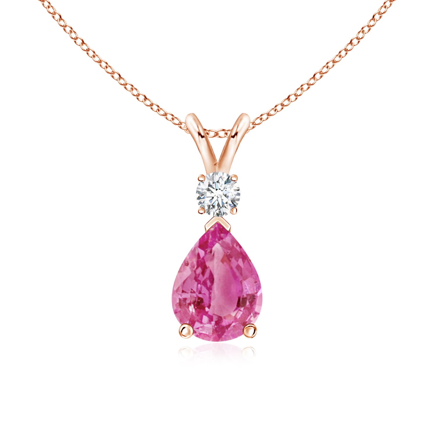 AAA - Pink Sapphire / 1.36 CT / 14 KT Rose Gold