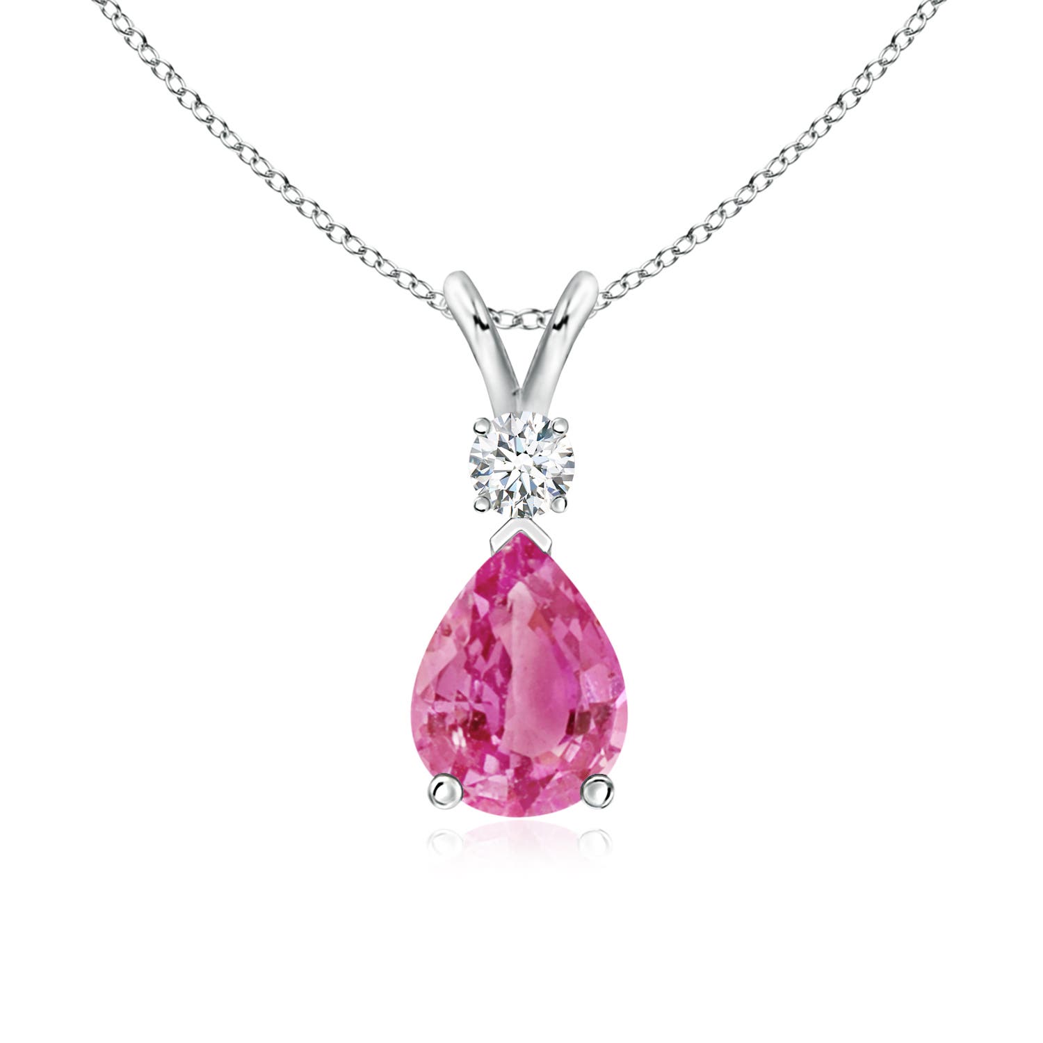 AAA - Pink Sapphire / 1.36 CT / 14 KT White Gold