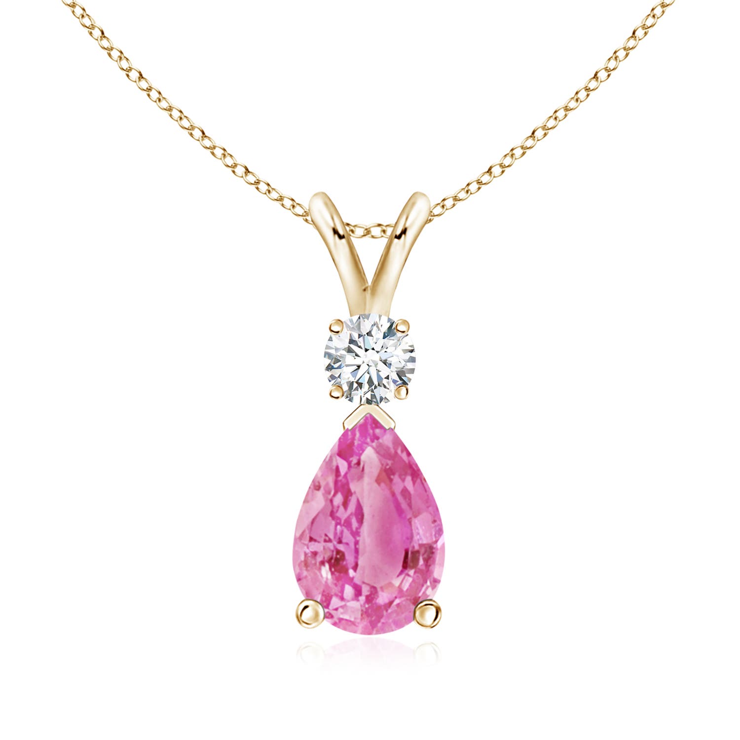 AA - Pink Sapphire / 1.76 CT / 14 KT Yellow Gold