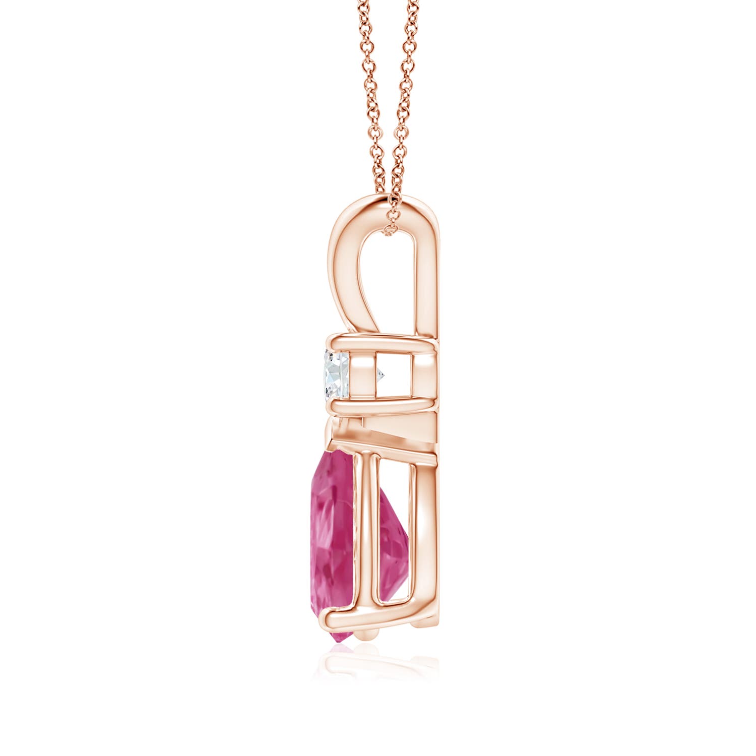 AAAA - Pink Sapphire / 1.76 CT / 14 KT Rose Gold