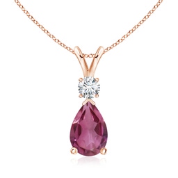 Classic Rose Gold Pink Tourmaline Necklaces