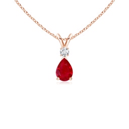 Classic Rose Gold Ruby Necklaces & Pendants