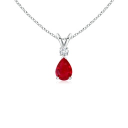 Classic White Gold Ruby Necklaces & Pendants