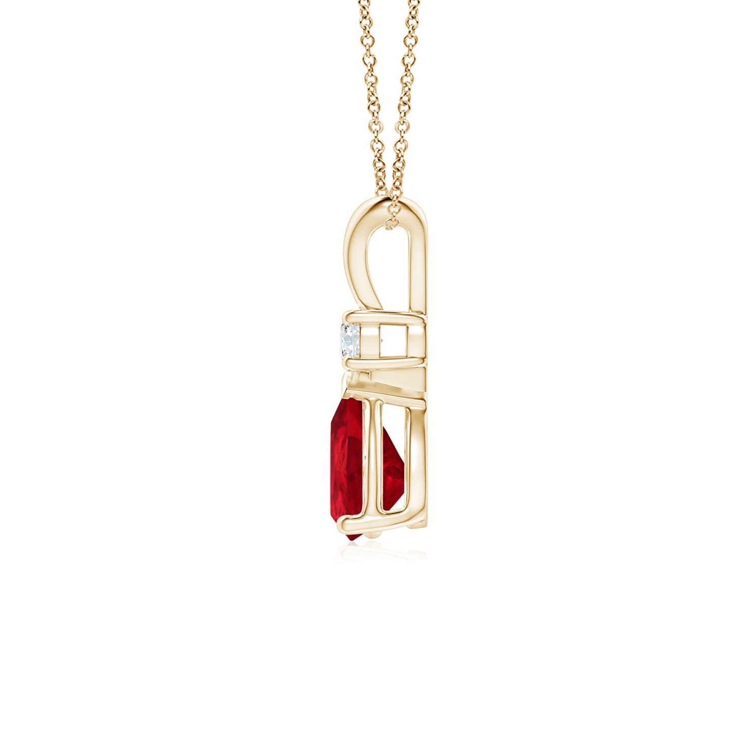 AAA - Ruby / 0.87 CT / 14 KT Yellow Gold