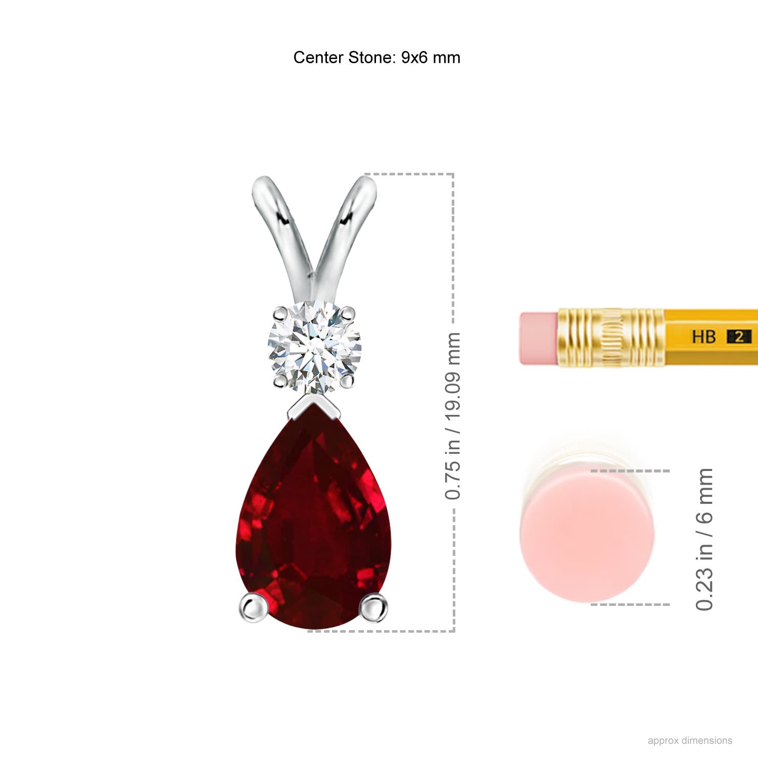 AAAA - Ruby / 1.86 CT / 14 KT White Gold