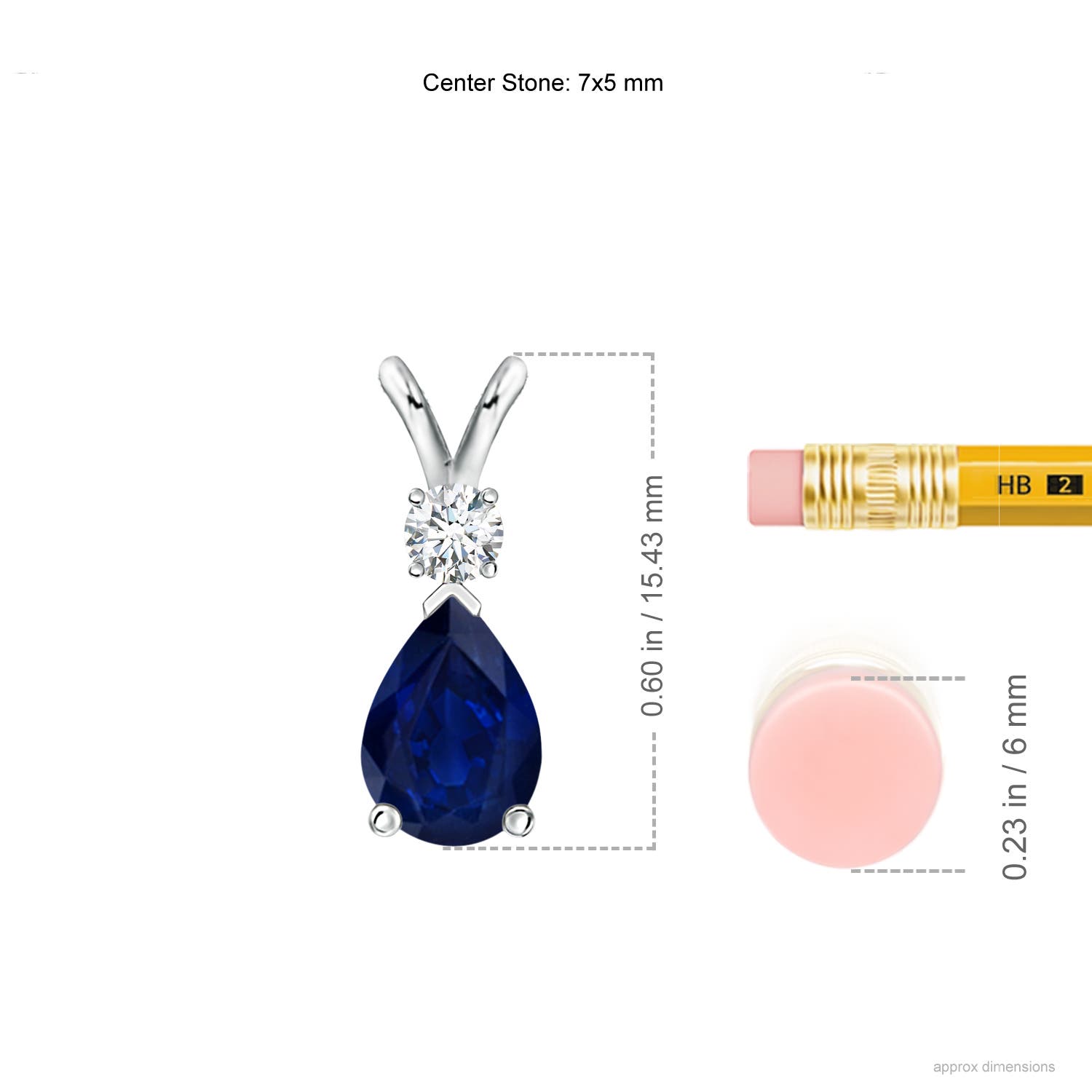AA- Blue Sapphire / 0.82 CT / 14 KT White Gold