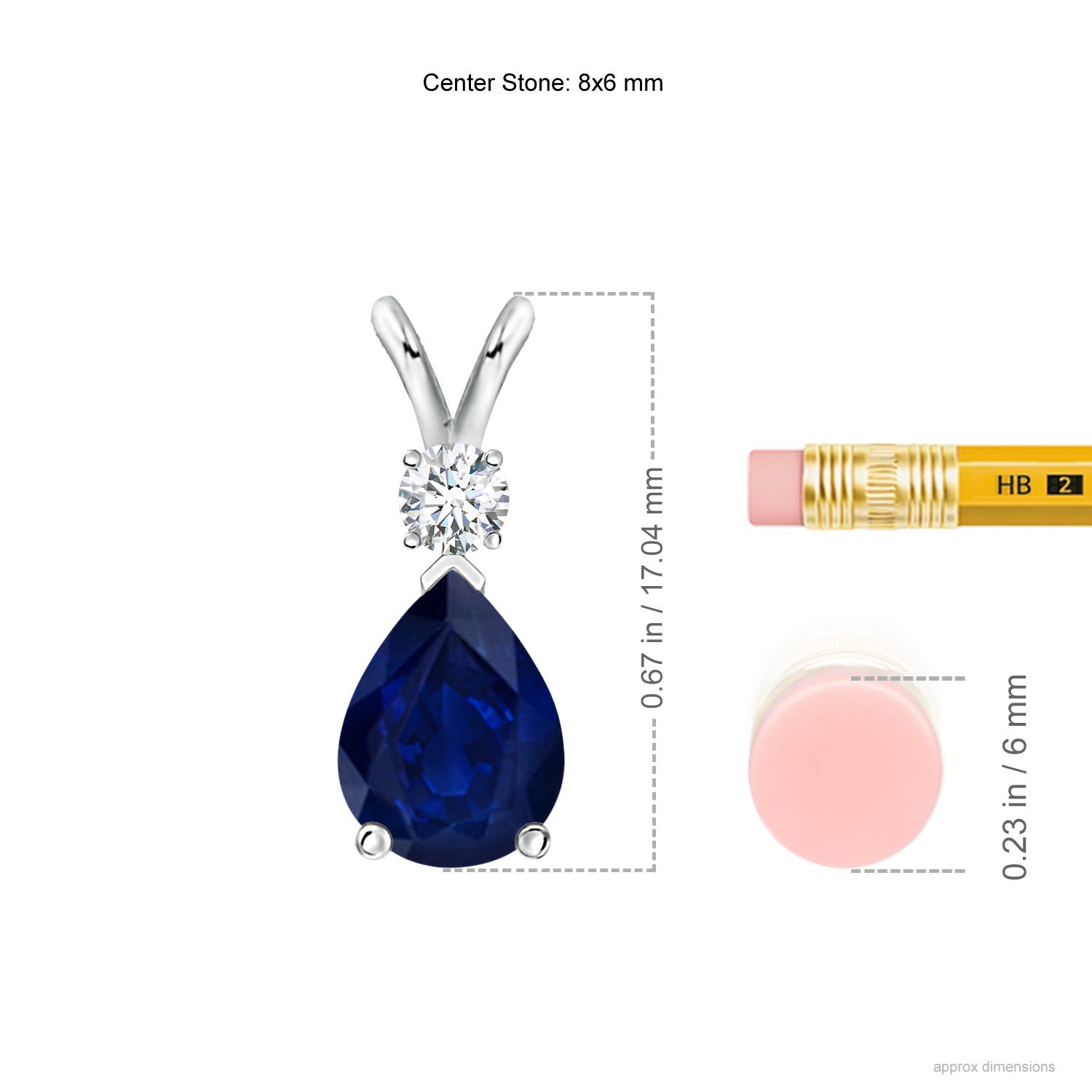 AA- Blue Sapphire / 1.26 CT / 14 KT White Gold