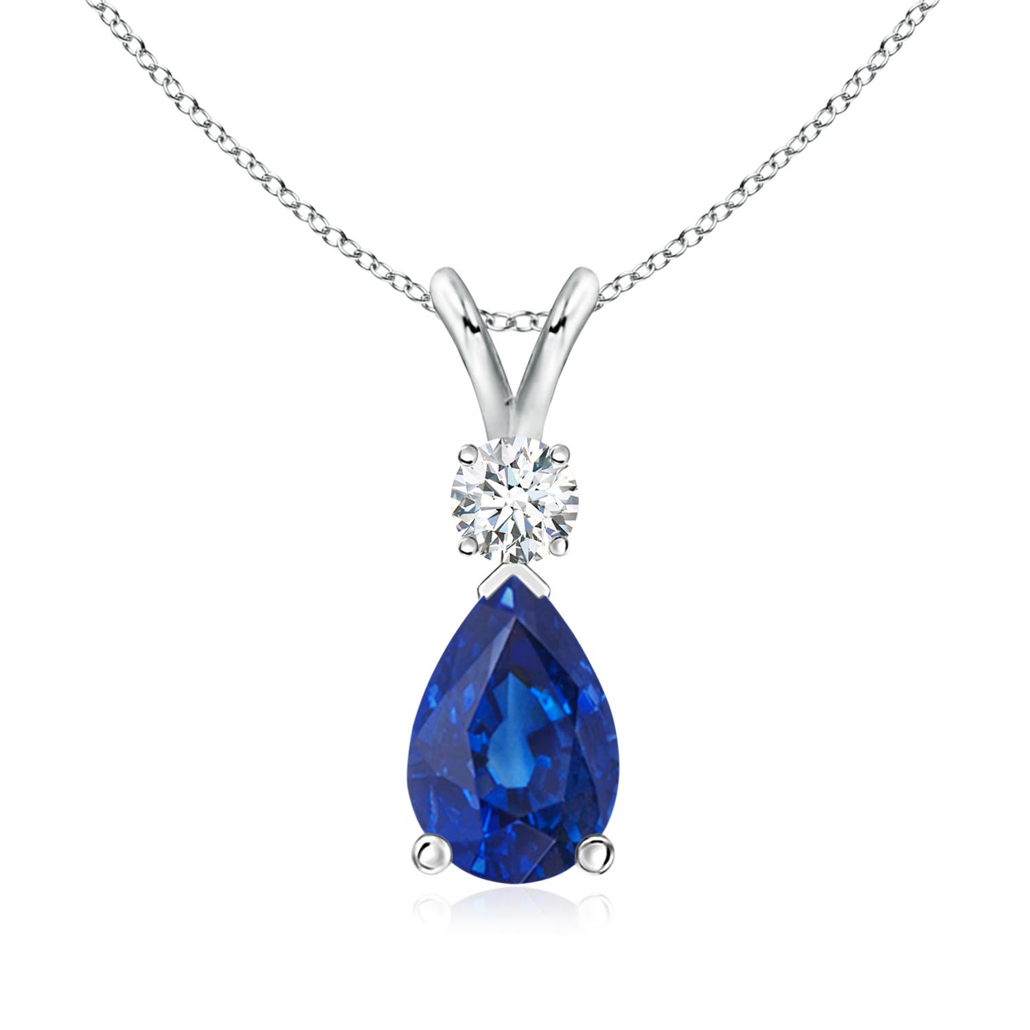 AAA- Blue Sapphire / 1.68 CT / 14 KT White Gold