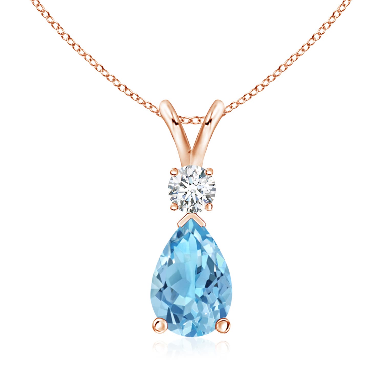 A - Swiss Blue Topaz / 2.48 CT / 14 KT Rose Gold