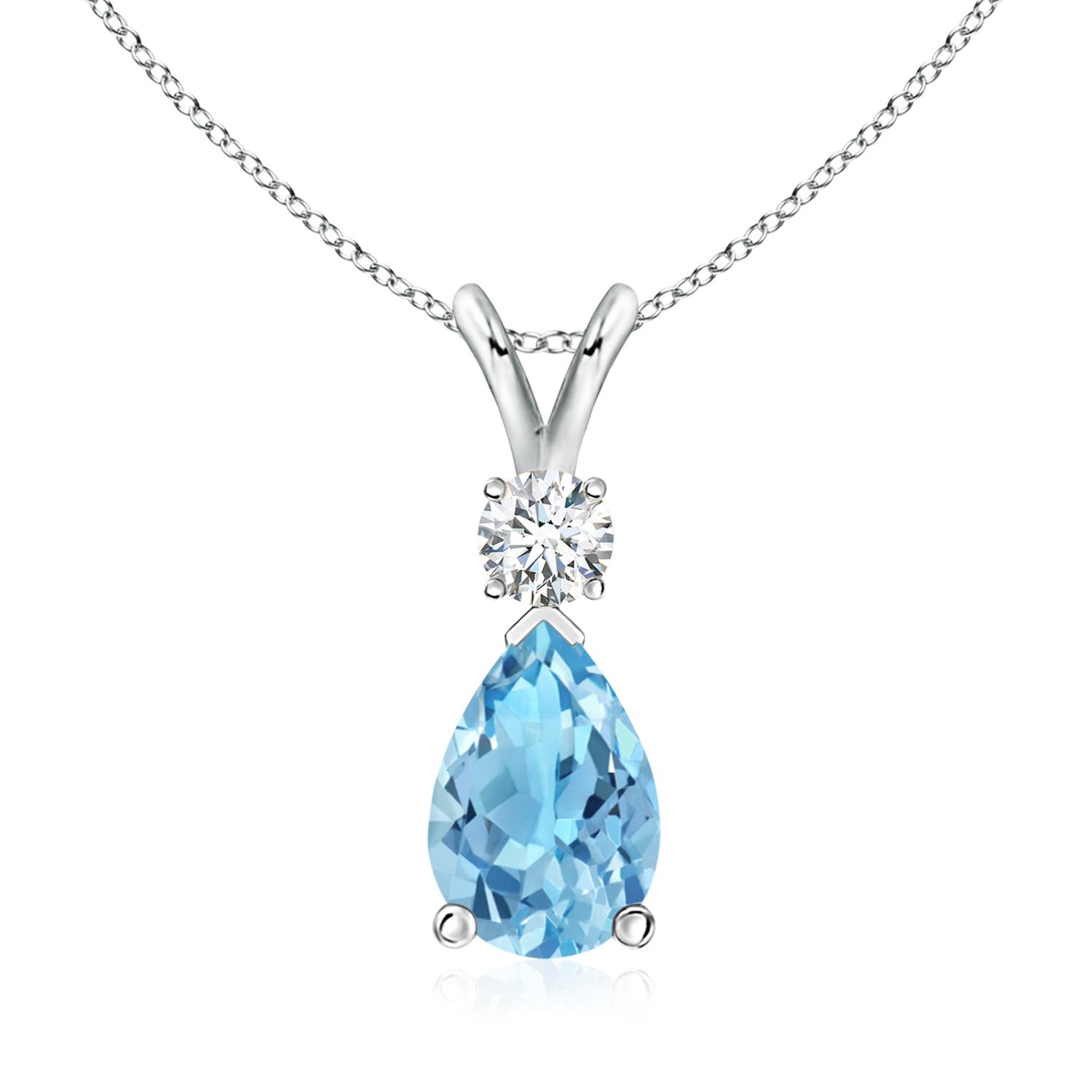 A - Swiss Blue Topaz / 2.48 CT / 14 KT White Gold