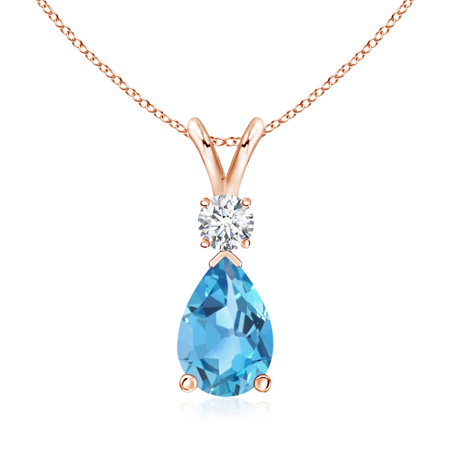 AA - Swiss Blue Topaz / 2.48 CT / 14 KT Rose Gold