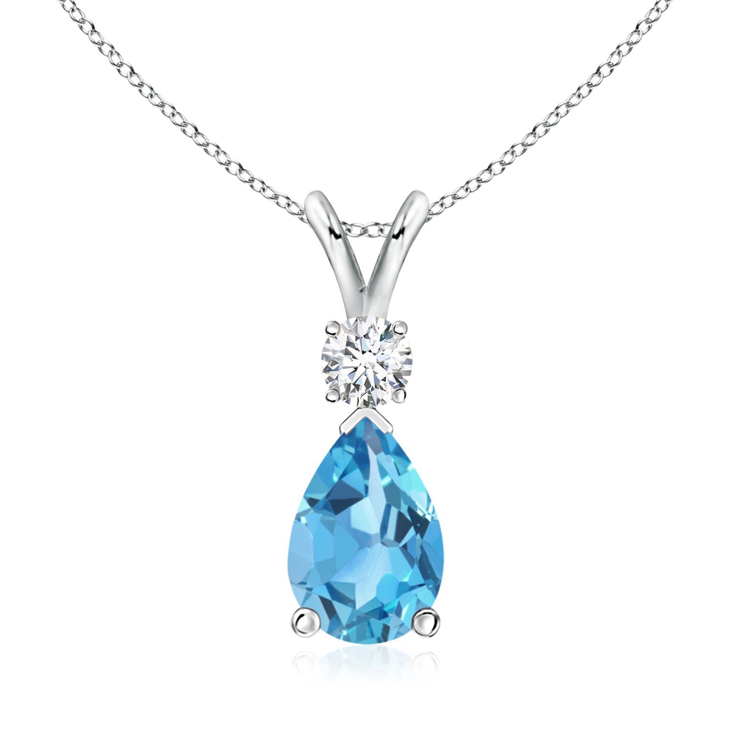 AA - Swiss Blue Topaz / 2.48 CT / 14 KT White Gold