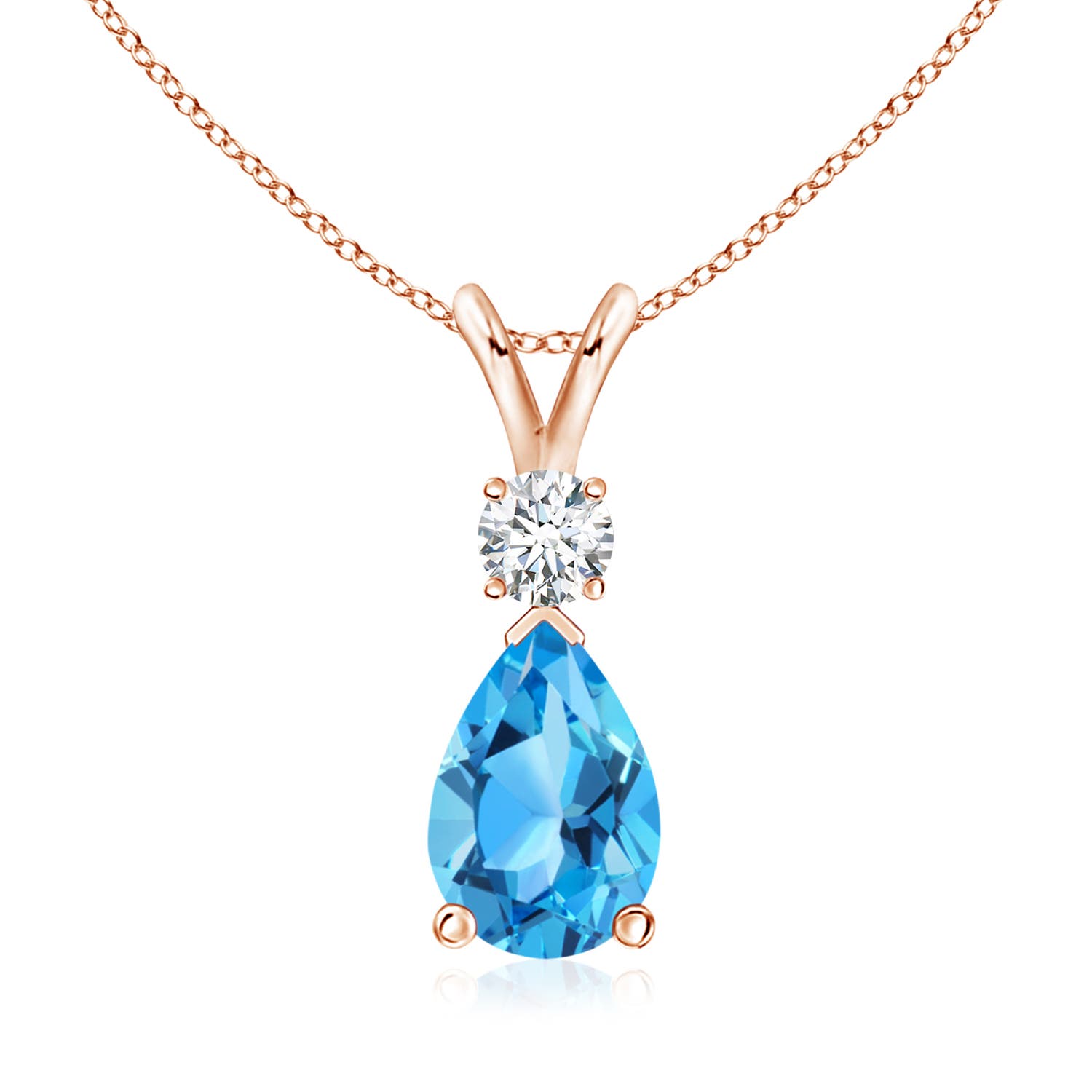 AAA - Swiss Blue Topaz / 2.48 CT / 14 KT Rose Gold