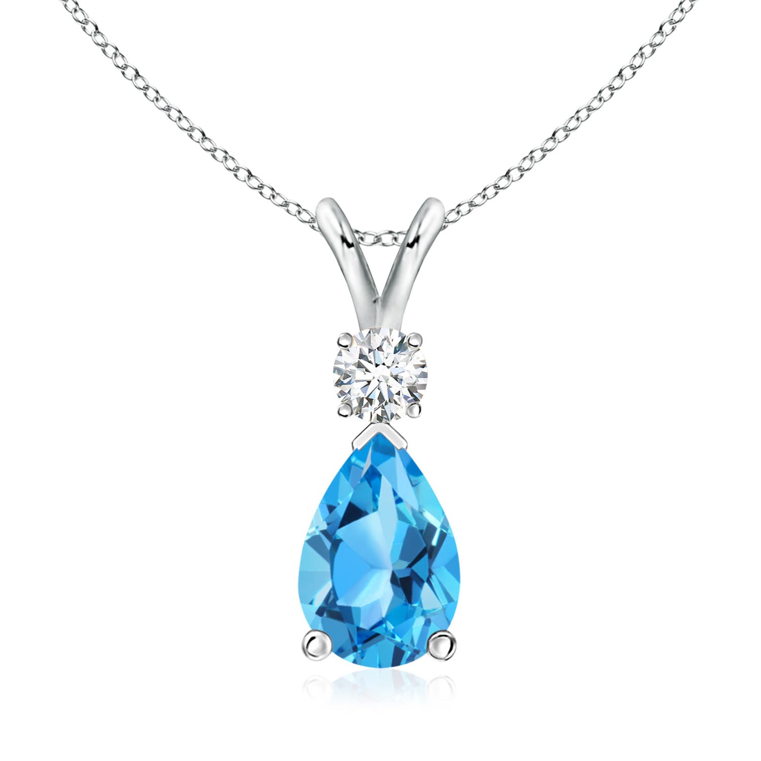 AAA - Swiss Blue Topaz / 2.48 CT / 14 KT White Gold