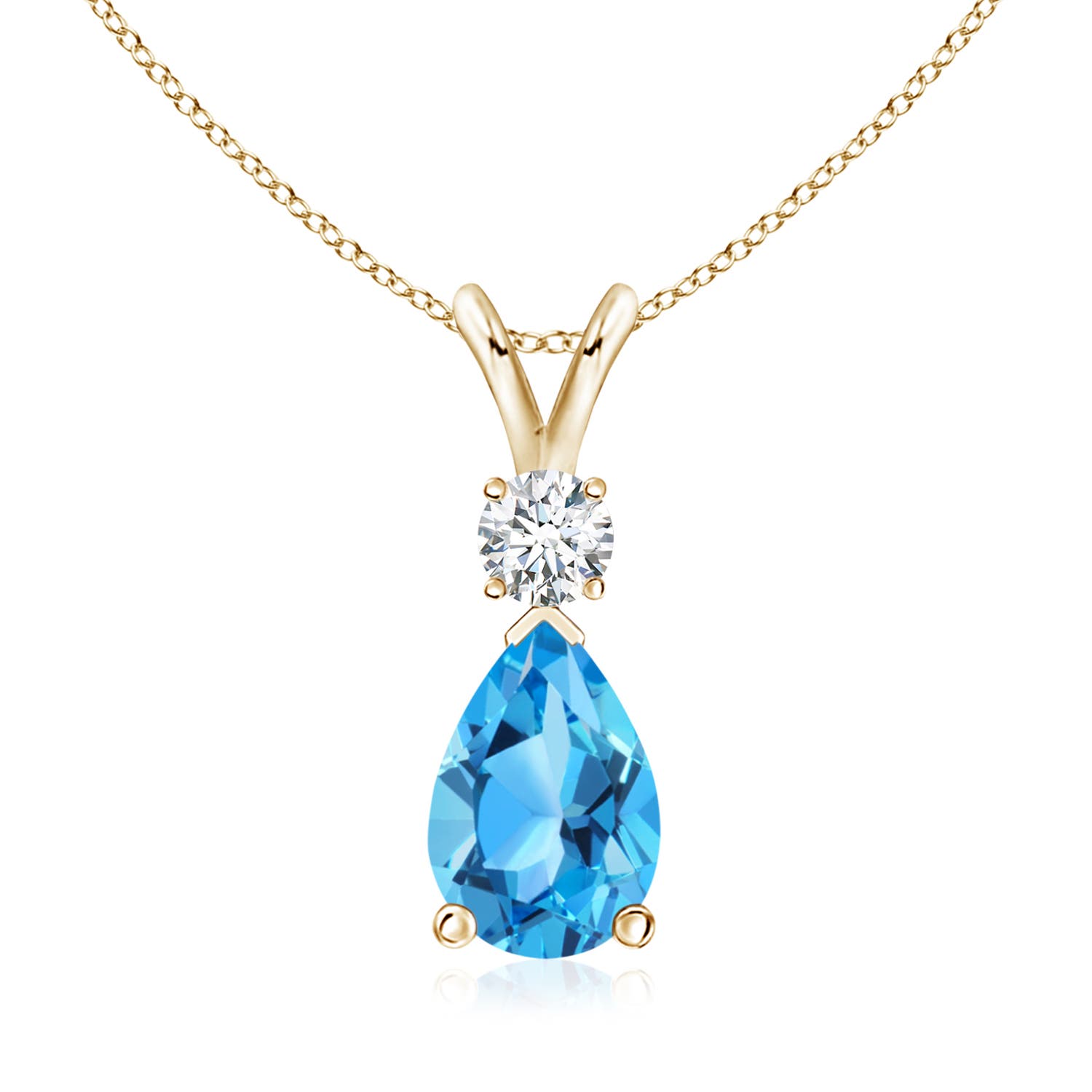 AAA - Swiss Blue Topaz / 2.48 CT / 14 KT Yellow Gold