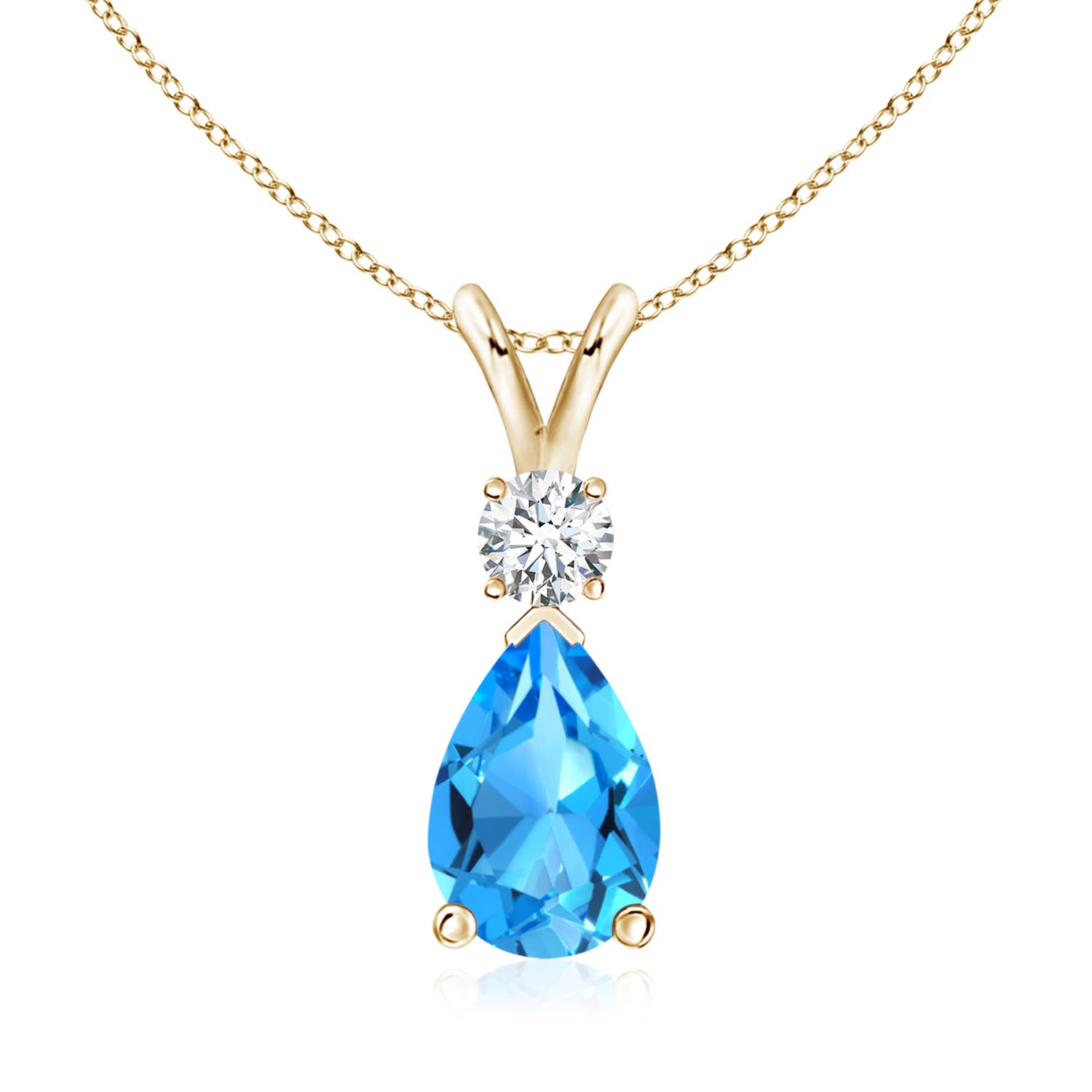 AAAA - Swiss Blue Topaz / 2.48 CT / 14 KT Yellow Gold