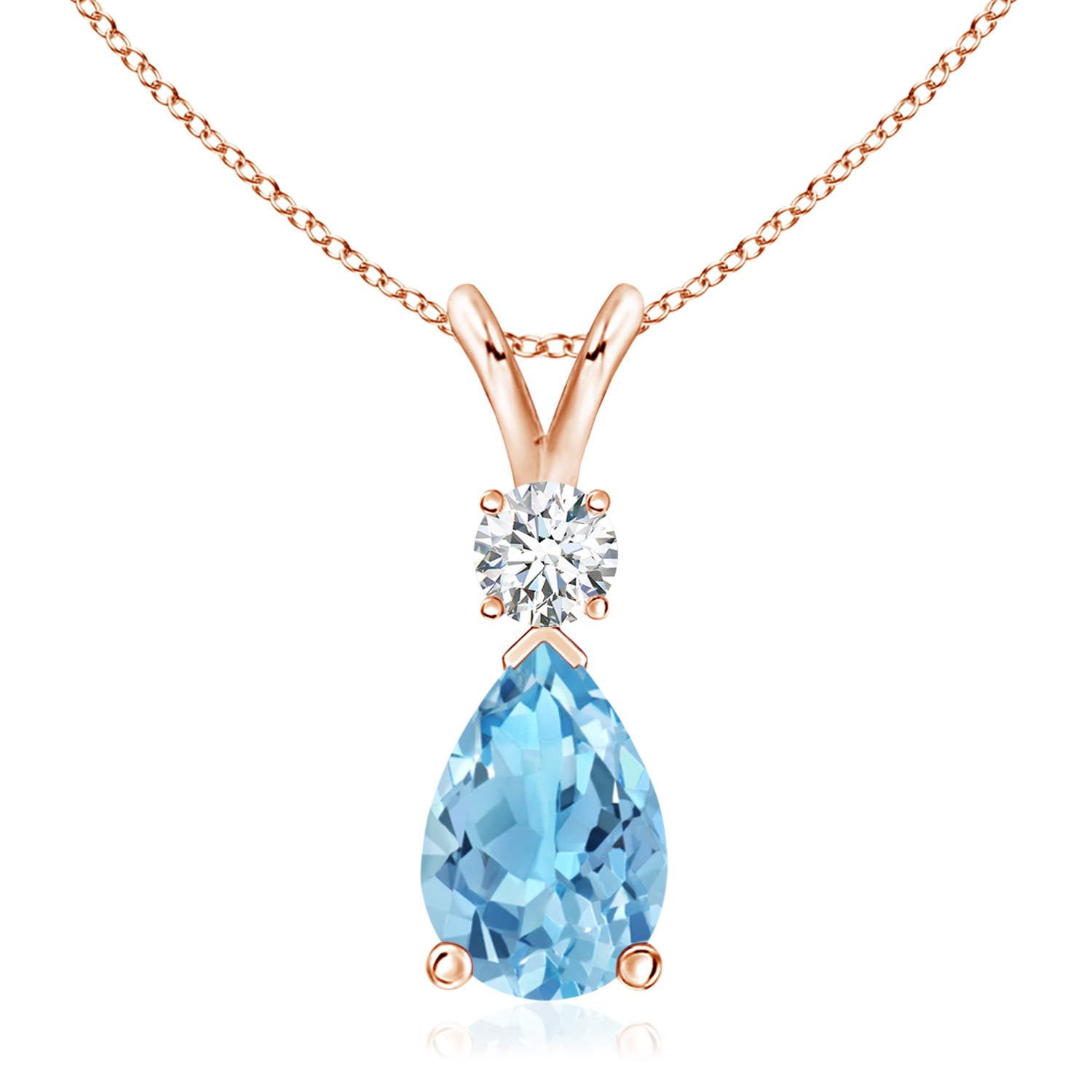 A - Swiss Blue Topaz / 3.98 CT / 14 KT Rose Gold