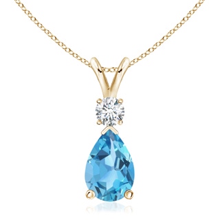 Pear AA Swiss Blue Topaz