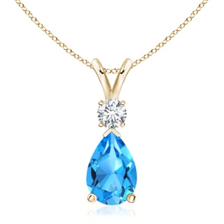 Pear AAAA Swiss Blue Topaz