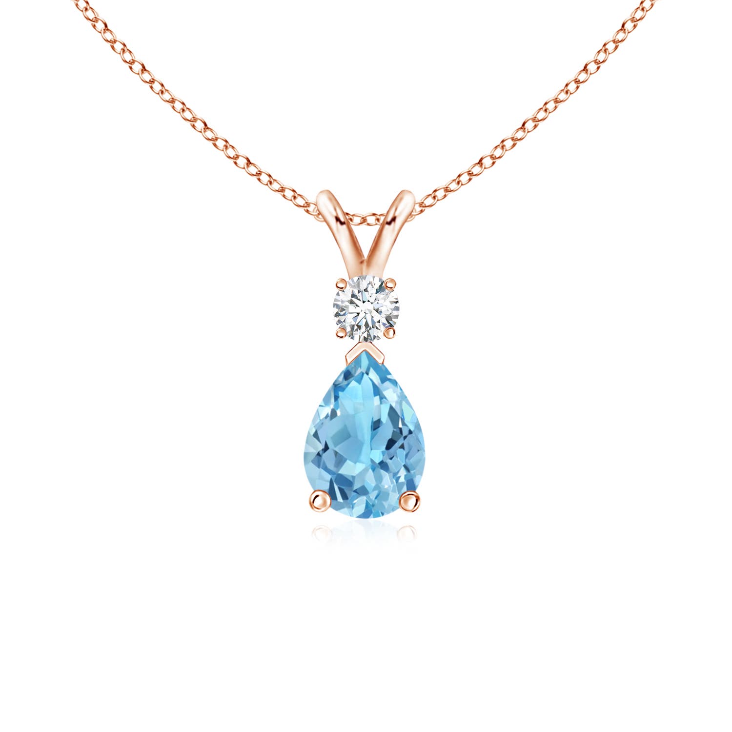 A - Swiss Blue Topaz / 0.87 CT / 14 KT Rose Gold