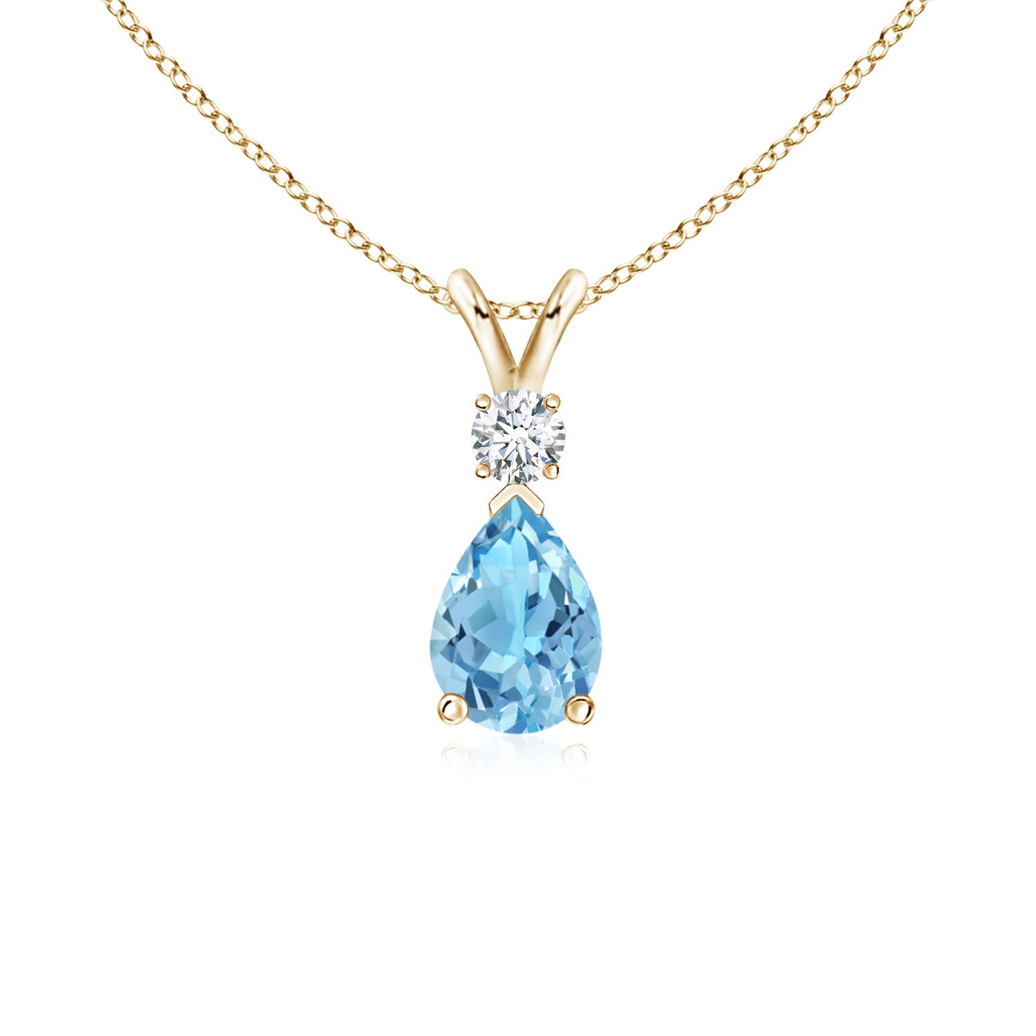 A - Swiss Blue Topaz / 0.87 CT / 14 KT Yellow Gold