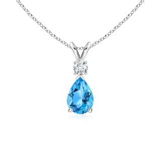 Pear AAA Swiss Blue Topaz