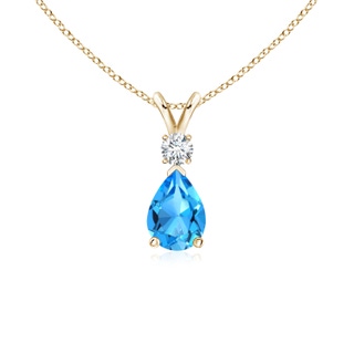 Pear AAAA Swiss Blue Topaz