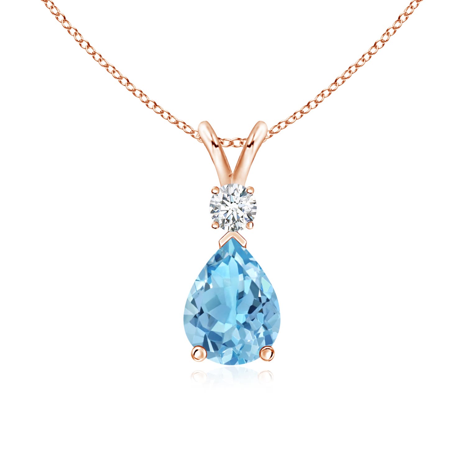 A - Swiss Blue Topaz / 1.66 CT / 14 KT Rose Gold