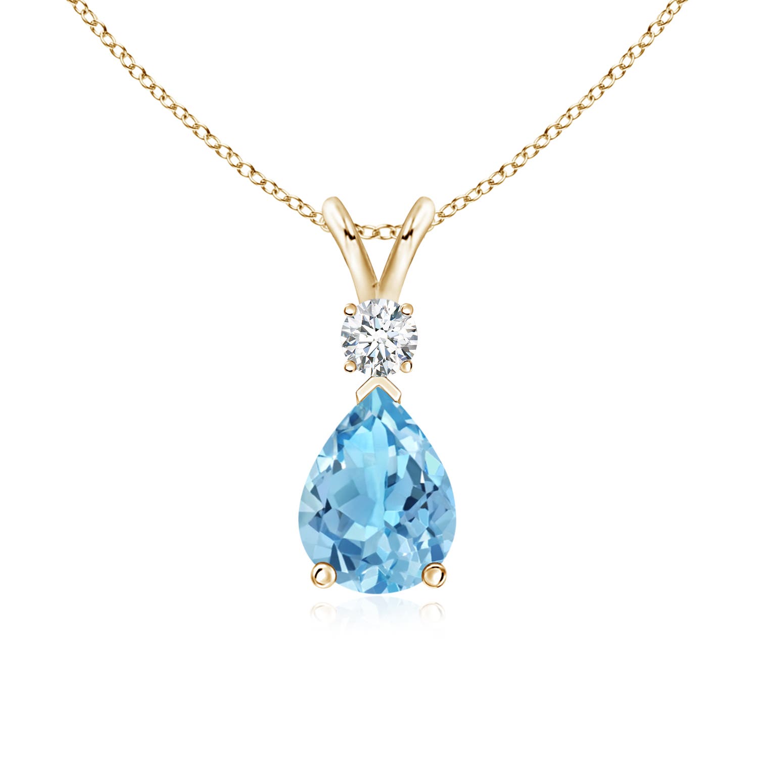 A - Swiss Blue Topaz / 1.66 CT / 14 KT Yellow Gold