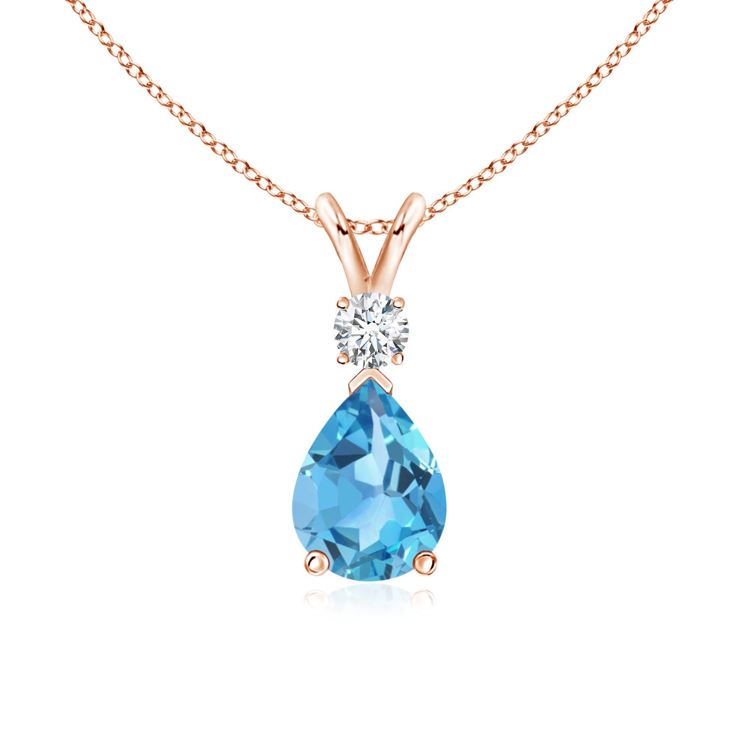 AA - Swiss Blue Topaz / 1.66 CT / 14 KT Rose Gold