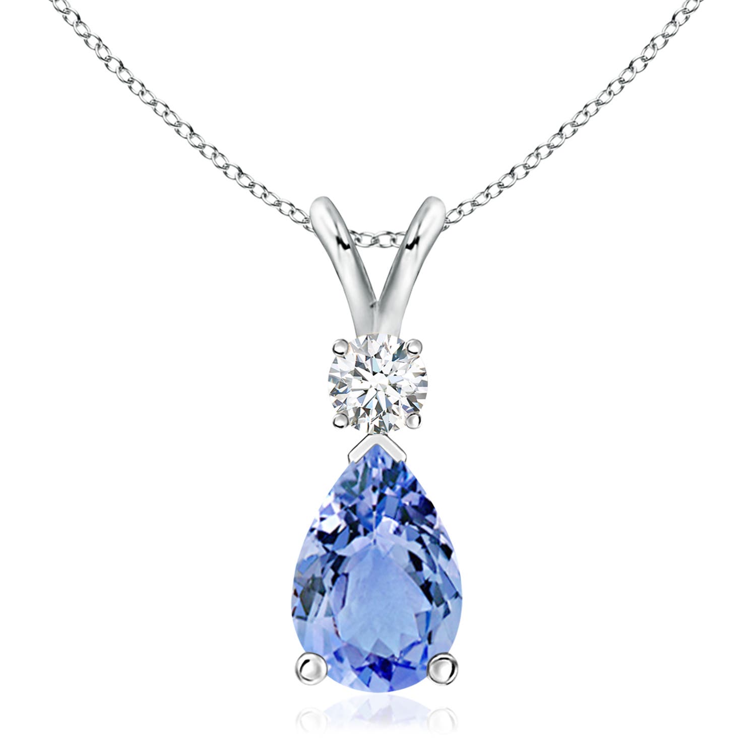 A - Tanzanite / 3.28 CT / 14 KT White Gold