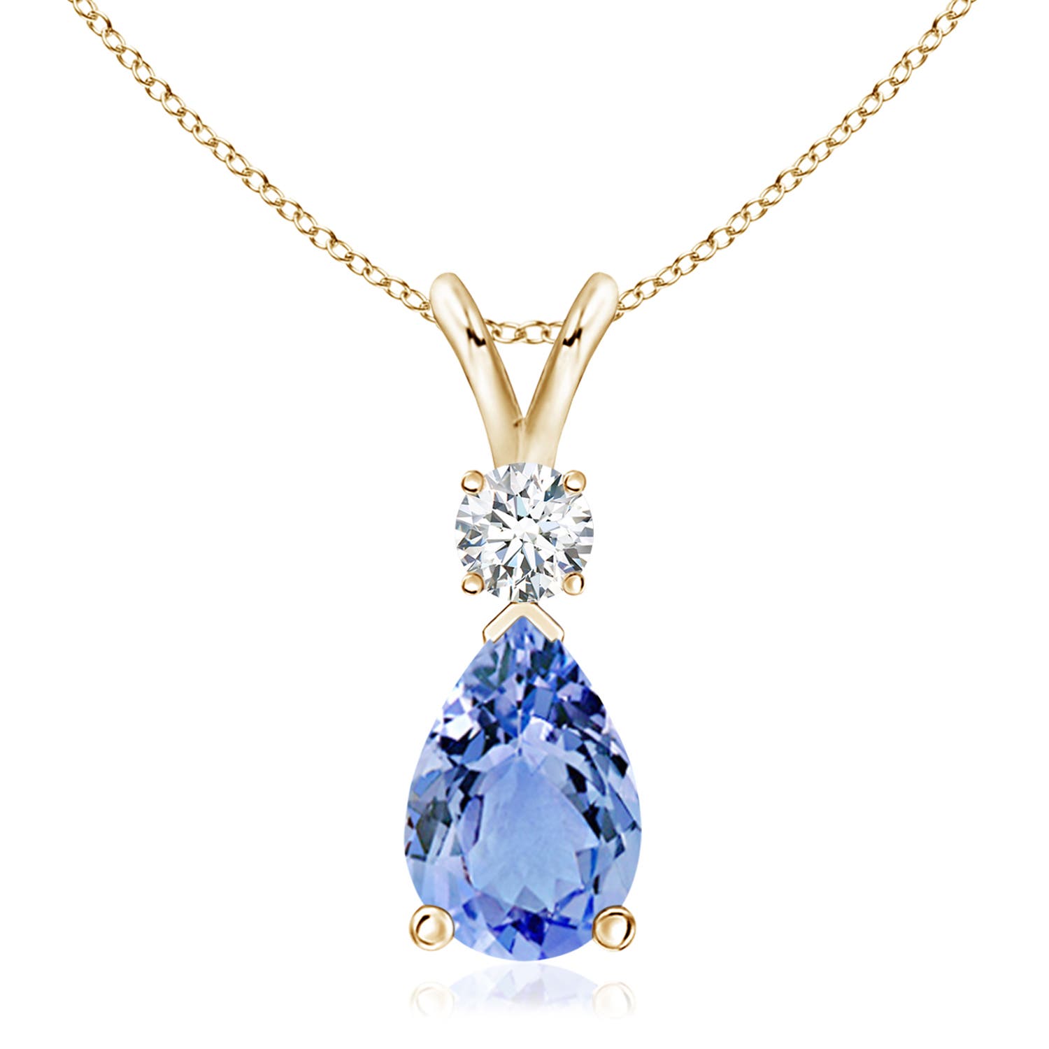 A - Tanzanite / 3.28 CT / 14 KT Yellow Gold