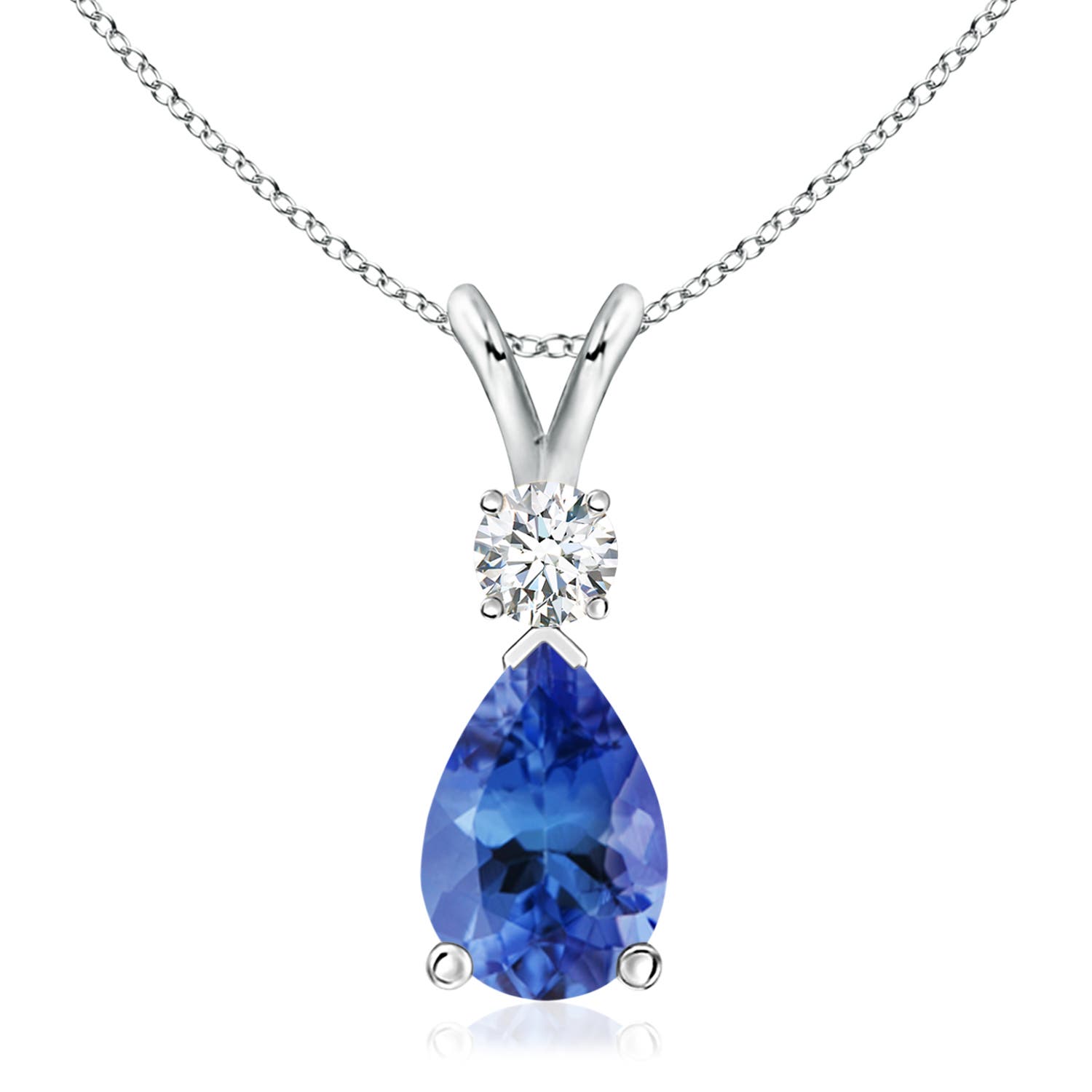 AA - Tanzanite / 3.28 CT / 14 KT White Gold