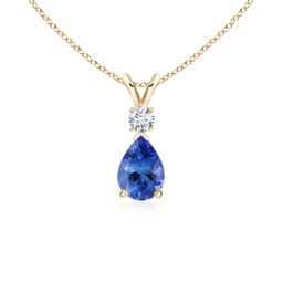 Drop Yellow Gold Tanzanite Necklaces & Pendants