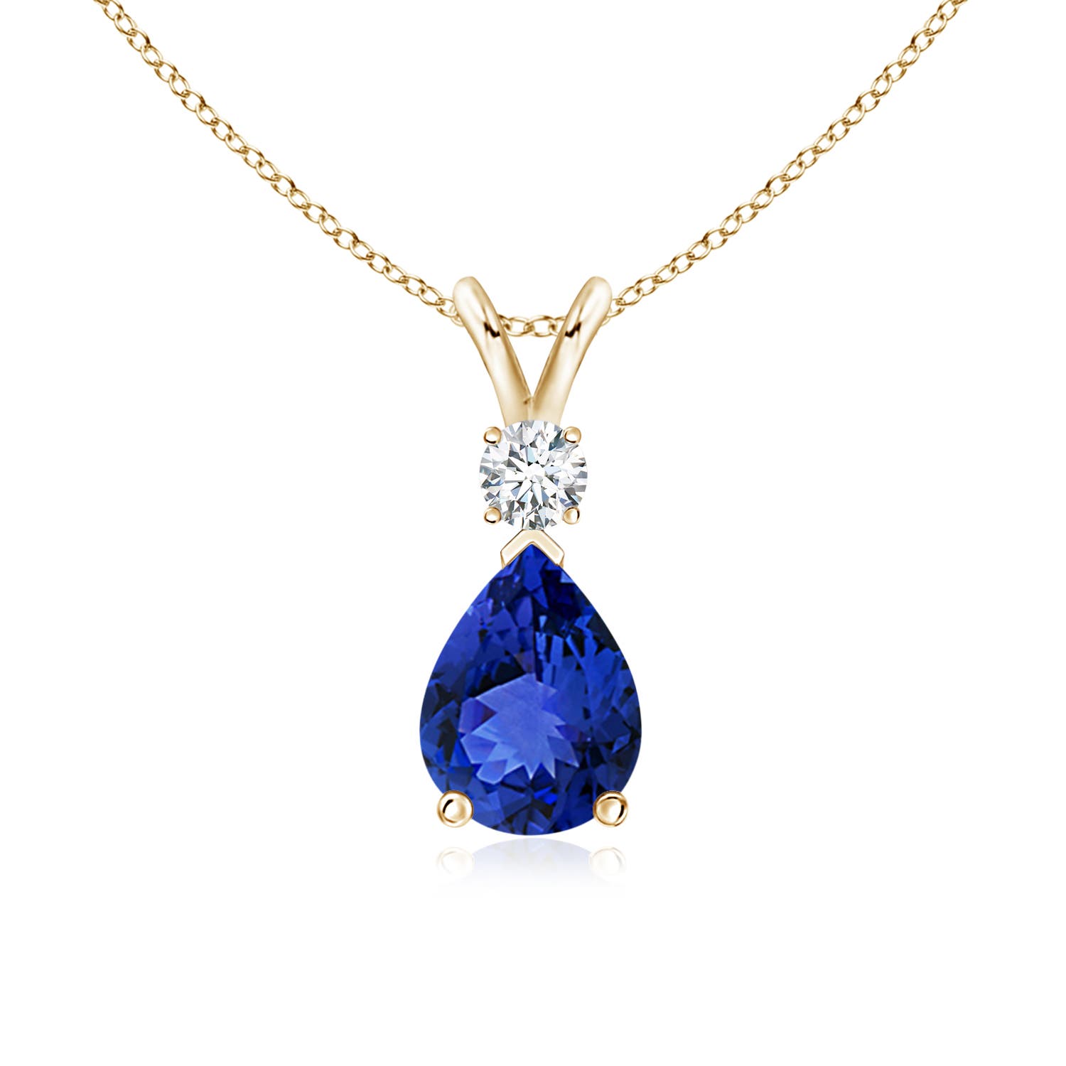 AAA - Tanzanite / 1.21 CT / 14 KT Yellow Gold