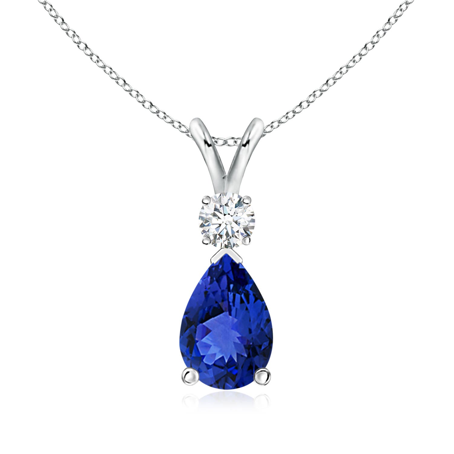 AAA - Tanzanite / 1.46 CT / 14 KT White Gold