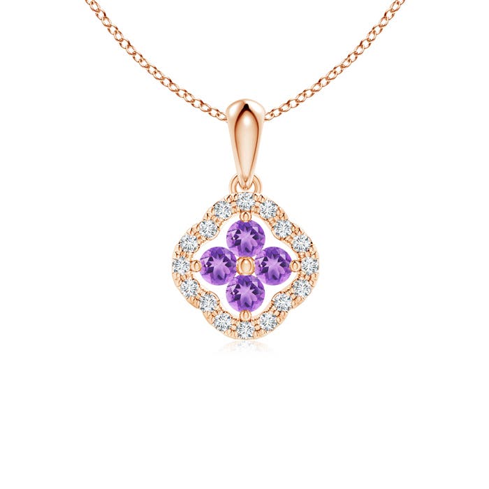 A - Amethyst / 0.2 CT / 14 KT Rose Gold