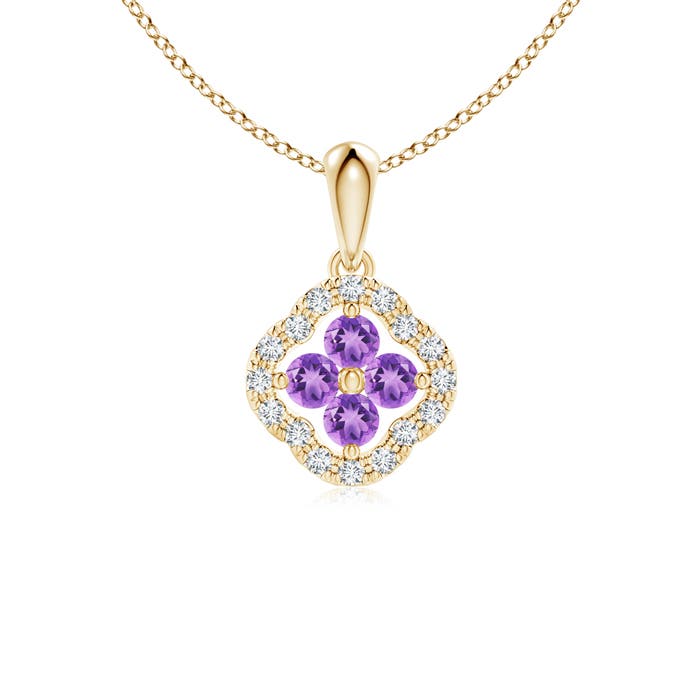 A - Amethyst / 0.2 CT / 14 KT Yellow Gold