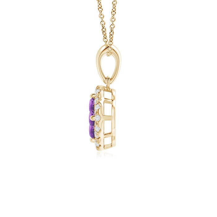 A - Amethyst / 0.2 CT / 14 KT Yellow Gold