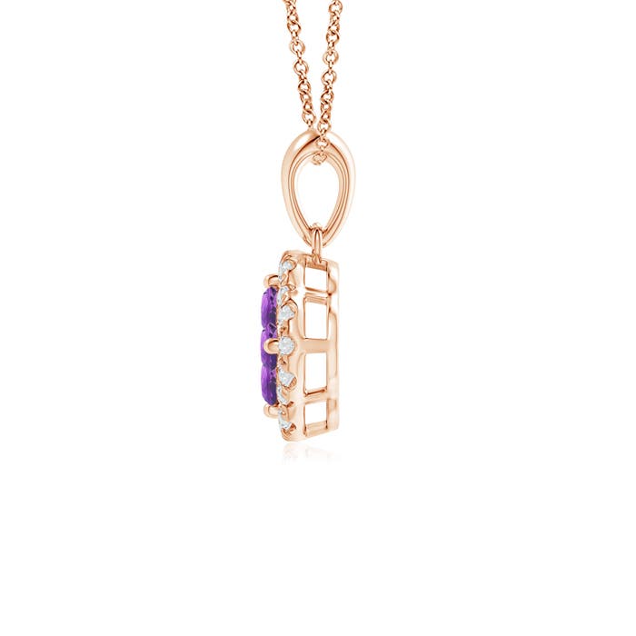 AA - Amethyst / 0.2 CT / 14 KT Rose Gold