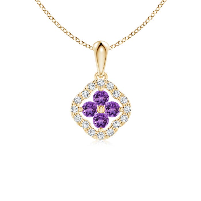 AA - Amethyst / 0.2 CT / 14 KT Yellow Gold