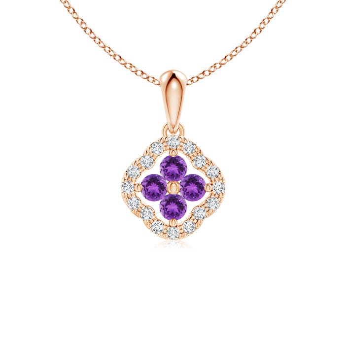 AAA - Amethyst / 0.2 CT / 14 KT Rose Gold