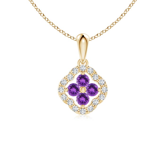 AAA - Amethyst / 0.2 CT / 14 KT Yellow Gold