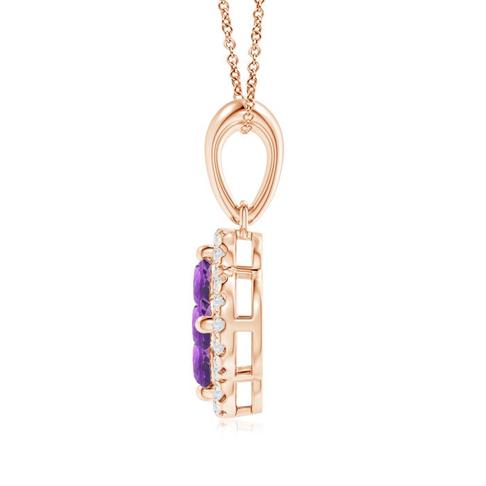 AA - Amethyst / 0.52 CT / 14 KT Rose Gold