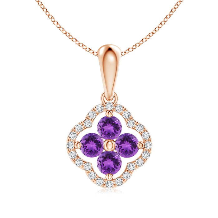 AAA - Amethyst / 0.52 CT / 14 KT Rose Gold