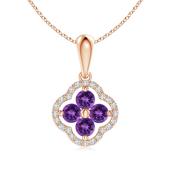 AAAA - Amethyst / 0.52 CT / 14 KT Rose Gold